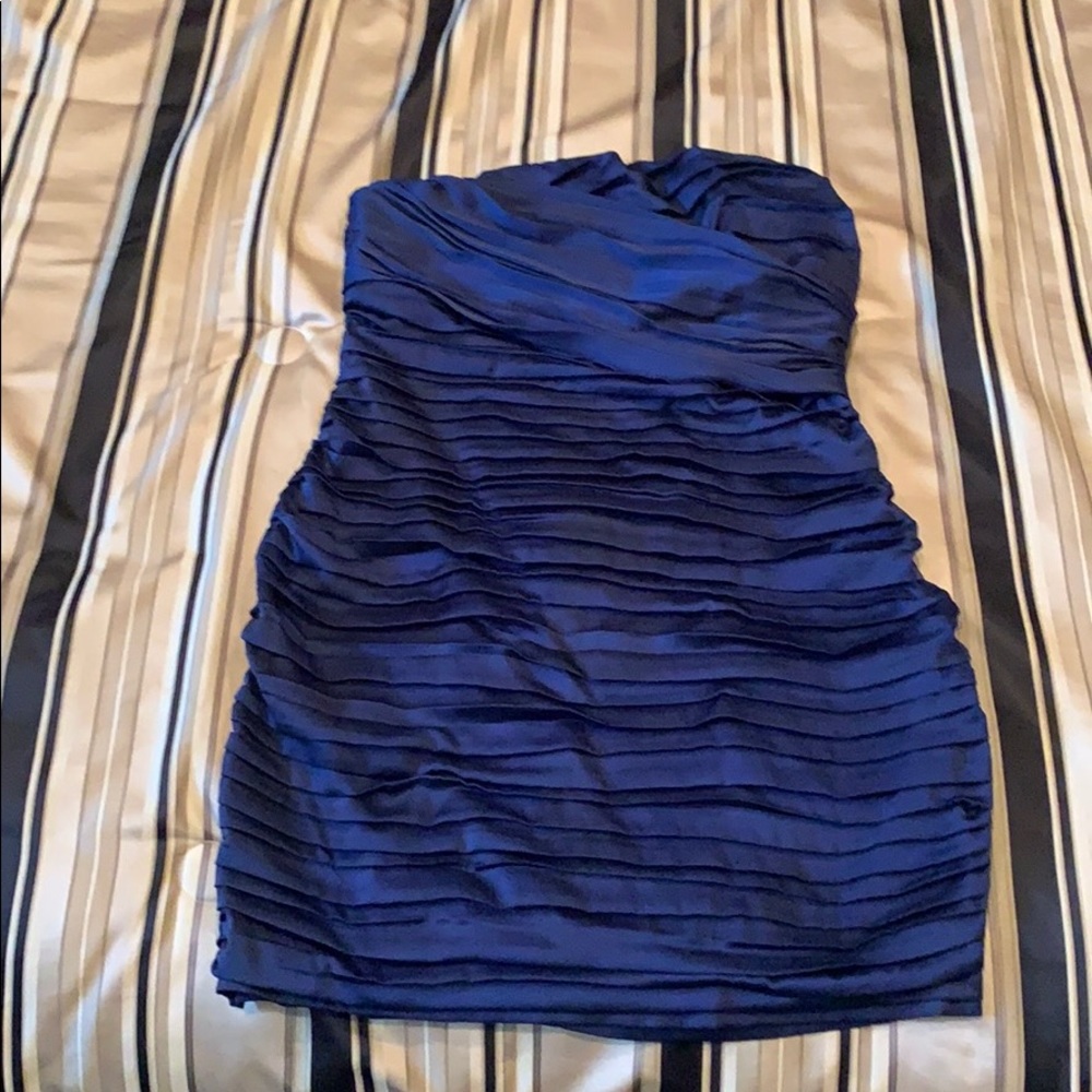 Blue mini dress